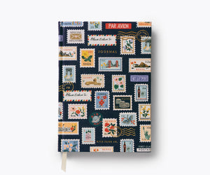 Postage Stamps Fabric Journal