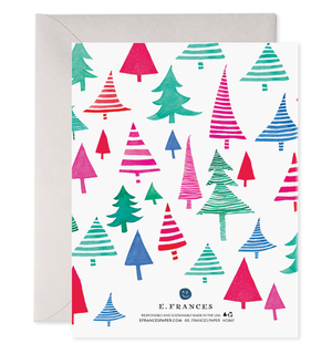 Dancing Trees | Colorful Christmas Greeting Card