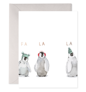 Cozy Penguins | Holiday Christmas Greeting Card: 4.25 X 5.5 INCHES