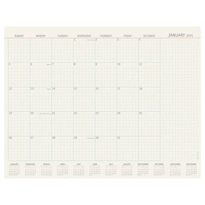 2025 Vintage Professional Large Desk Pad Monthly Blotter Calendar