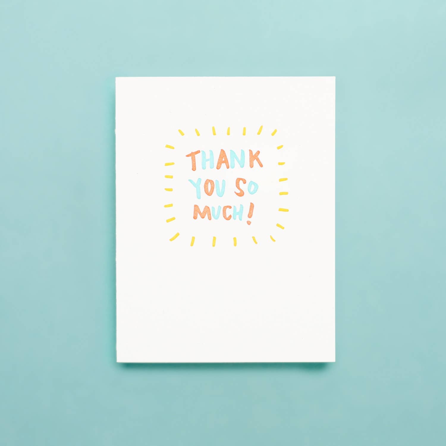 Thank You Burst - Letterpress Greeting Card