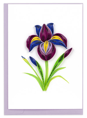 Iris Flower Gift Enclosure Mini Card