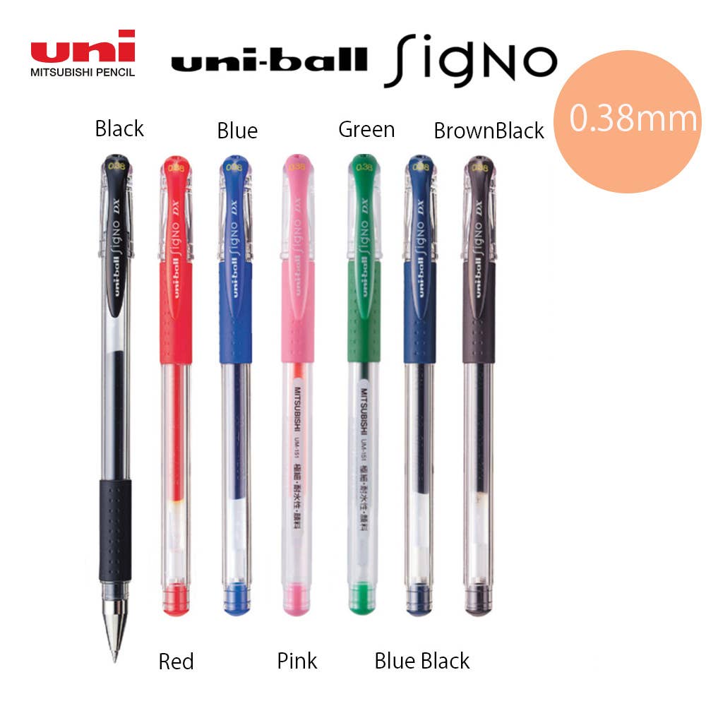 MITSUBISUNI UNI BALL SIGNO GEL INK BALLPOINT CAP TYPE: Green / 0.38mm