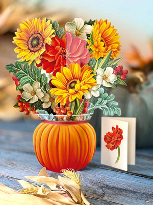 Pumpkin Harvest (8 Pop-up Greeting Cards)