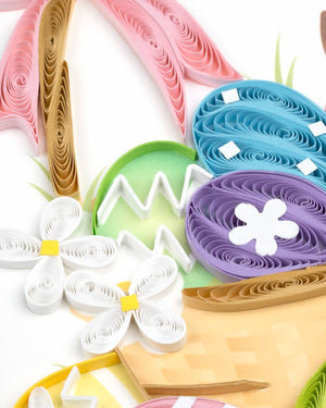 Quilled Easter Basket Greeting Card