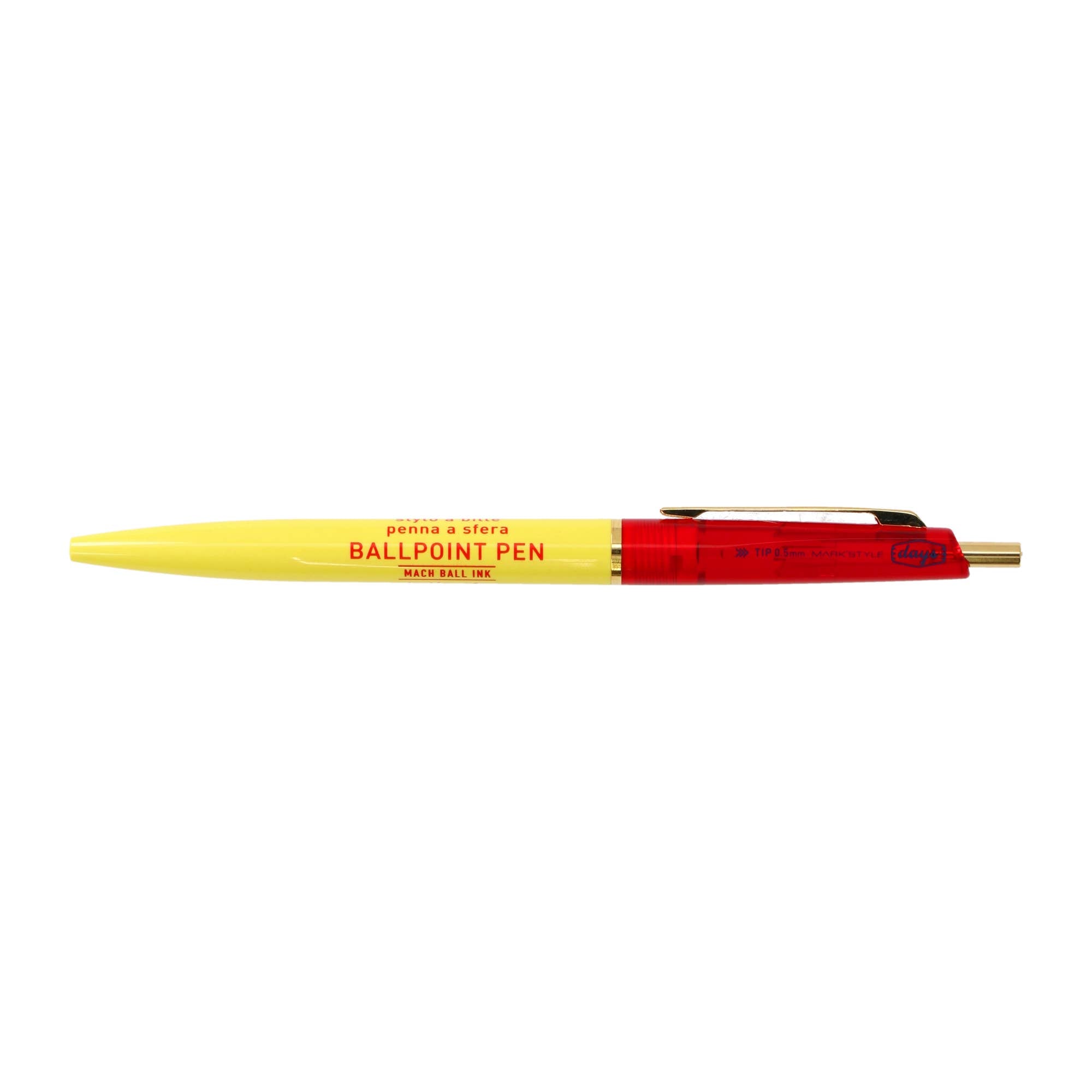 Mach Ball Ink Pen/DxA / MARK'STYLE: Yellow-Red