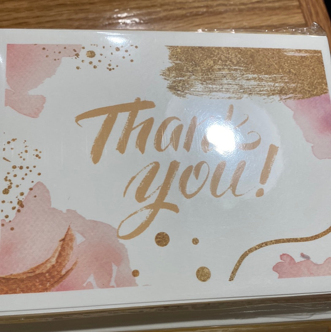 Thank You Card Set - Bronze Smear (#7)