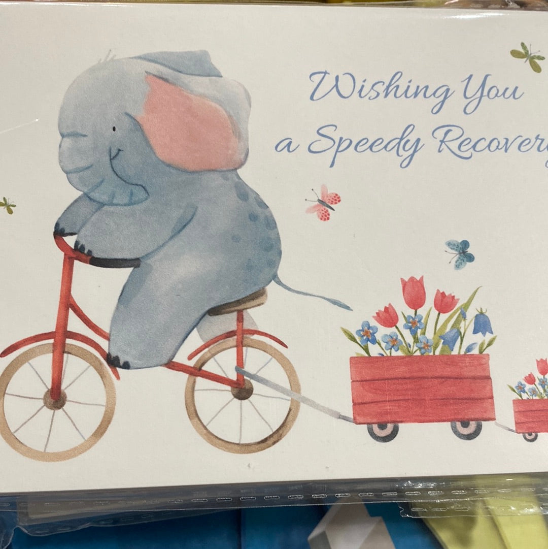 Get Well Card Set - Speedy Recovery Elephant (#15)