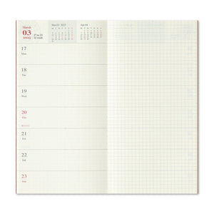 TRAVELER'S notebook Refill 2025 Weekly + Memo (Regular Size)