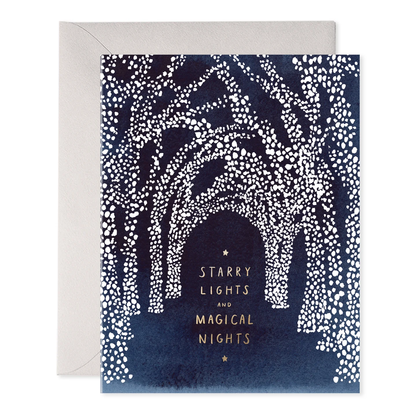 Starry Lights | Christmas Hanukkah Card: 4.25 X 5.5