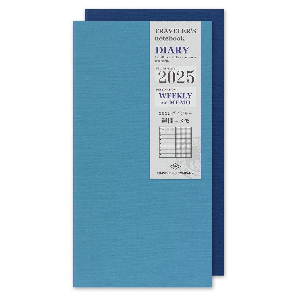 TRAVELER'S notebook Refill 2025 Weekly + Memo (Regular Size)