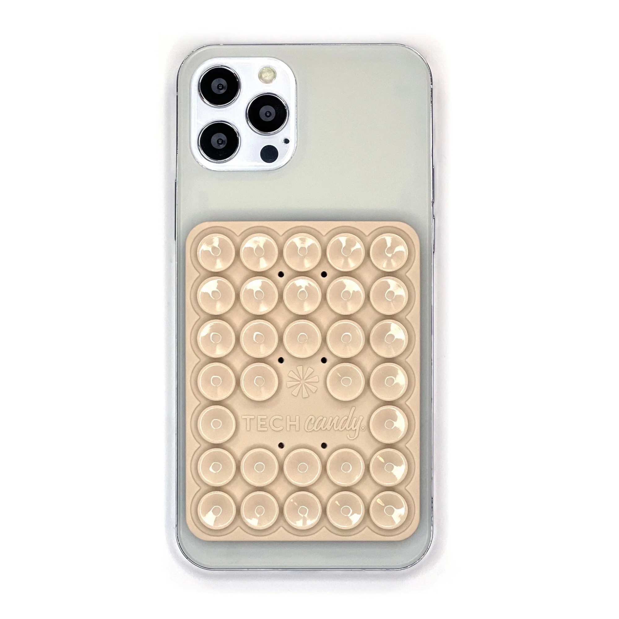 STICK 'EM UP 2-SIDED PHONE SUCTION PAD : NATURAL