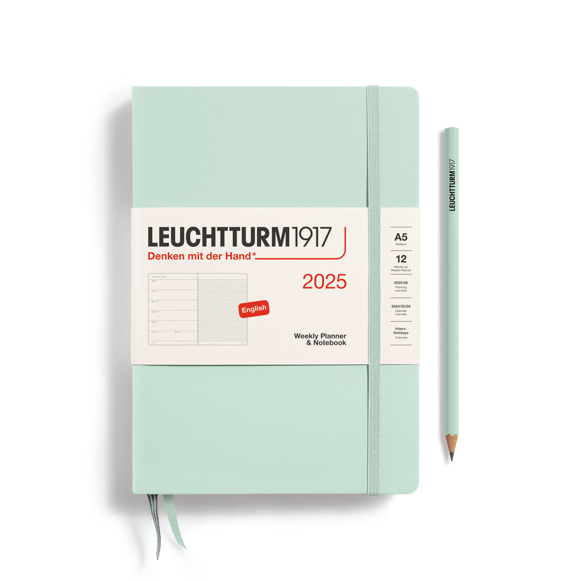 A5 2025 Weekly Planner & Notebook Hardcover, LEUCHTTURM1917