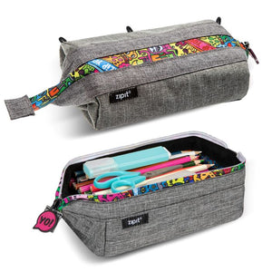 ZIPIT Lenny Pencil Case: Grey