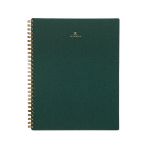 Lined Notebook Softcover, APPOINTED Hunter Green