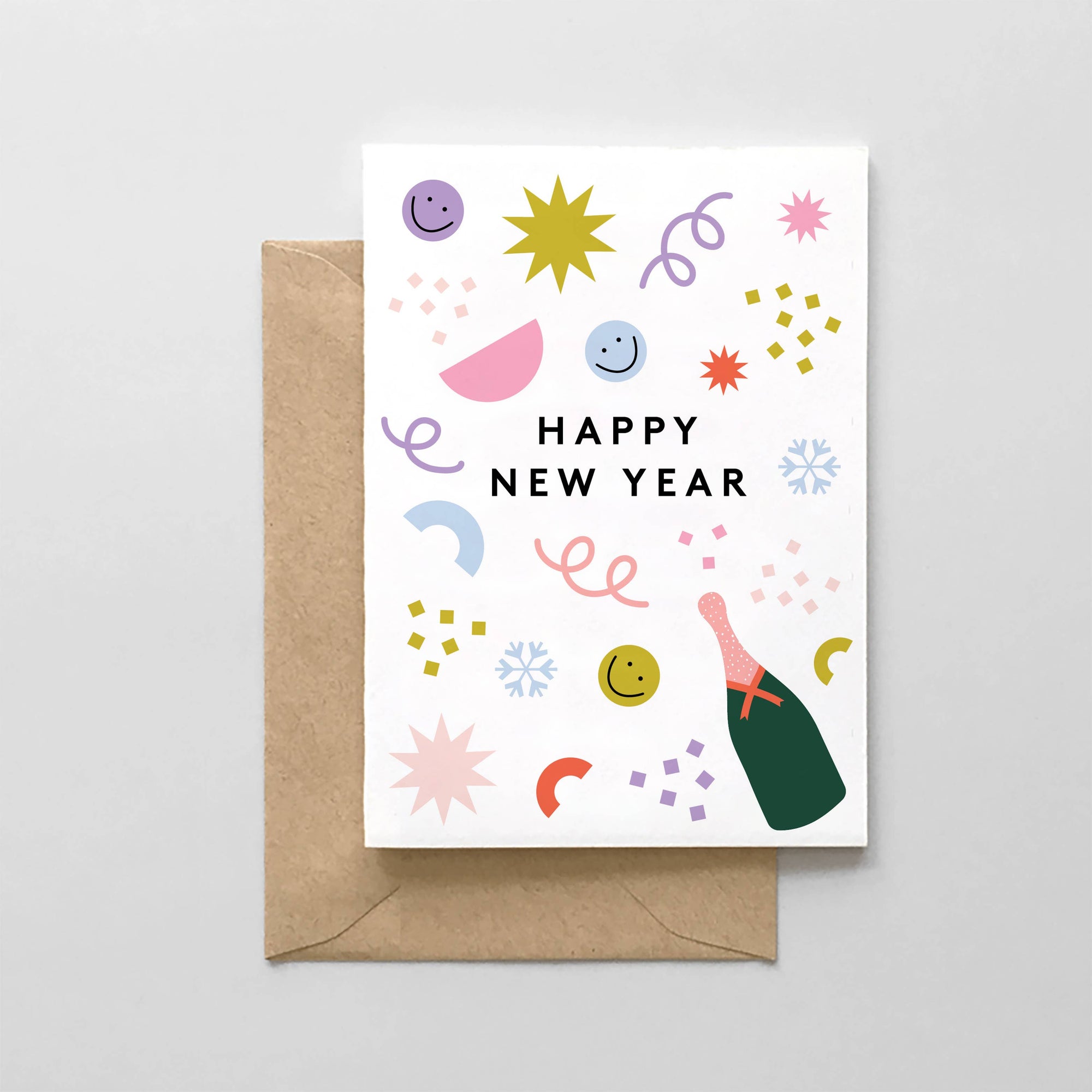 Happy New Year Confetti Design: Single Cards