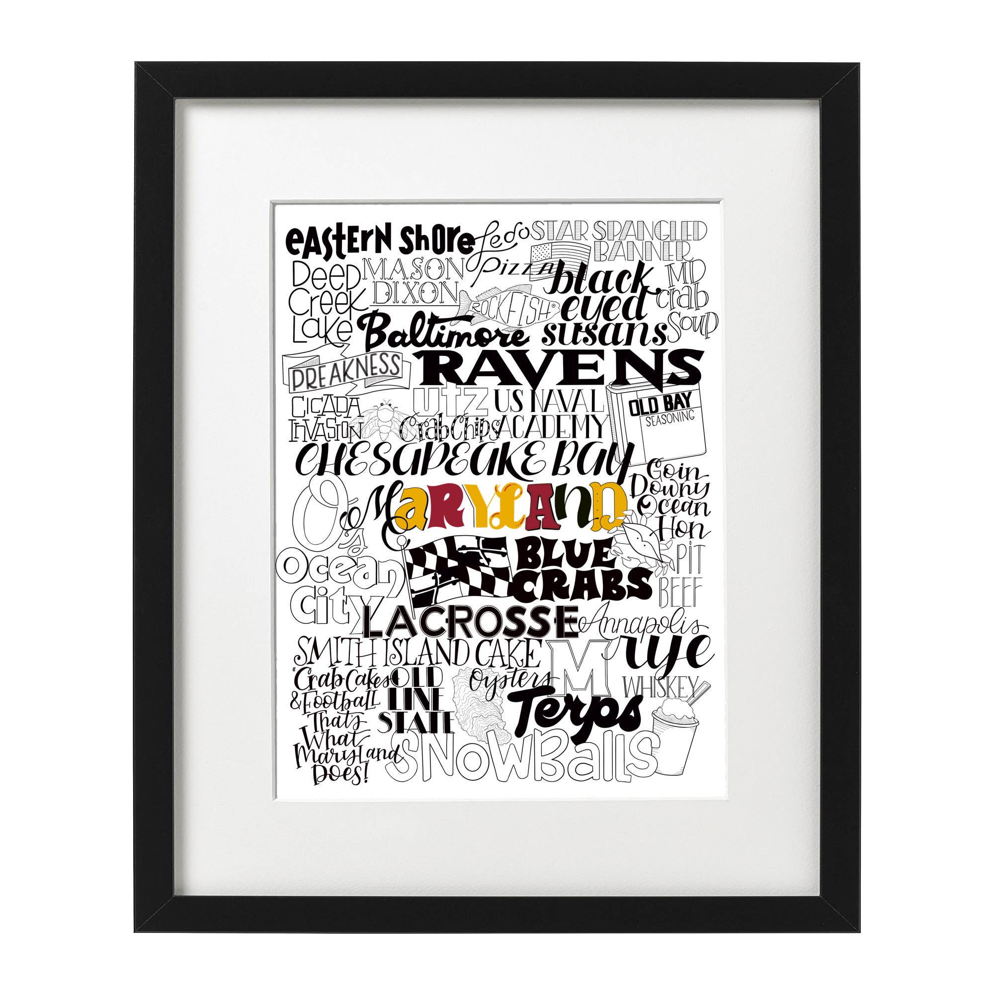 Maryland Typographic Art Print