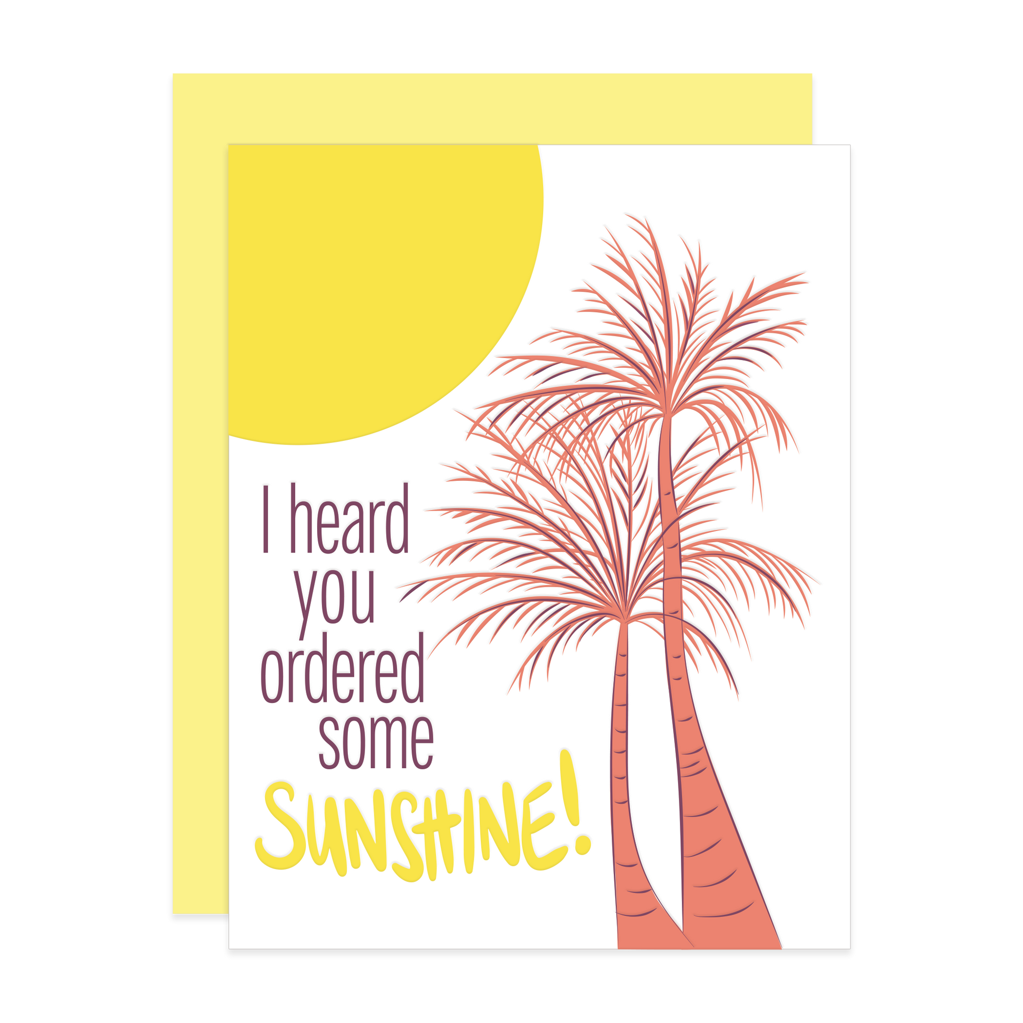 Sunshine on a cloudy day, Letterpress Greeting Card