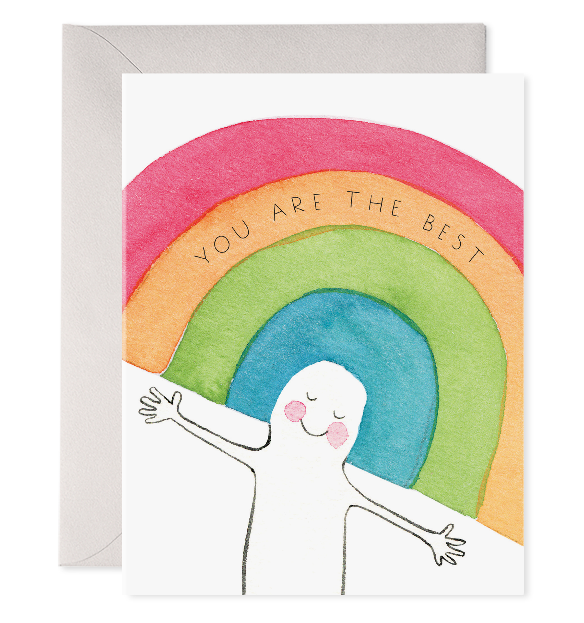 Rainbow Head Card | You Are the Best Thank You Greeting Card: 4.25 X 5.5 INCHES